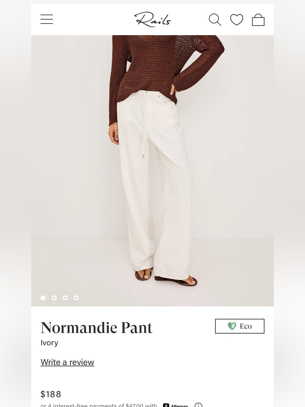 Like new women’s Rails normandie pant size 2
